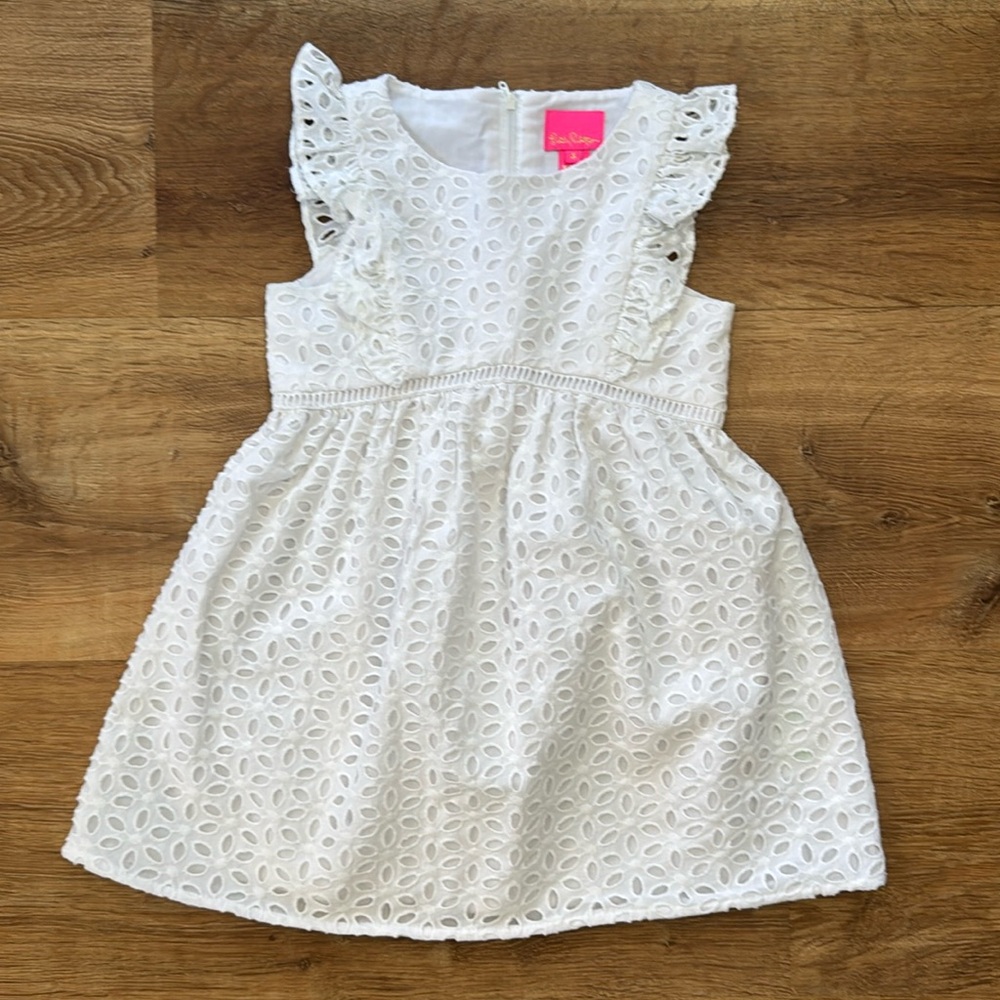 Lilly Pulitzer white eyelet girls dress